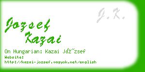 jozsef kazai business card